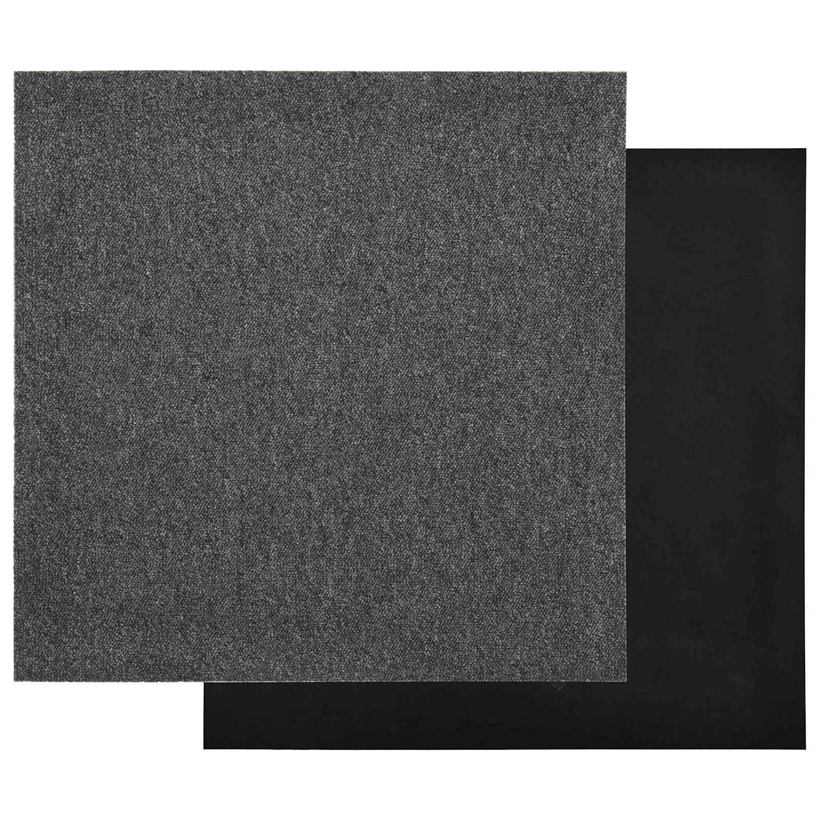 Tapete 20 unid. antracite 50 x 50 cm 100% polipropileno
