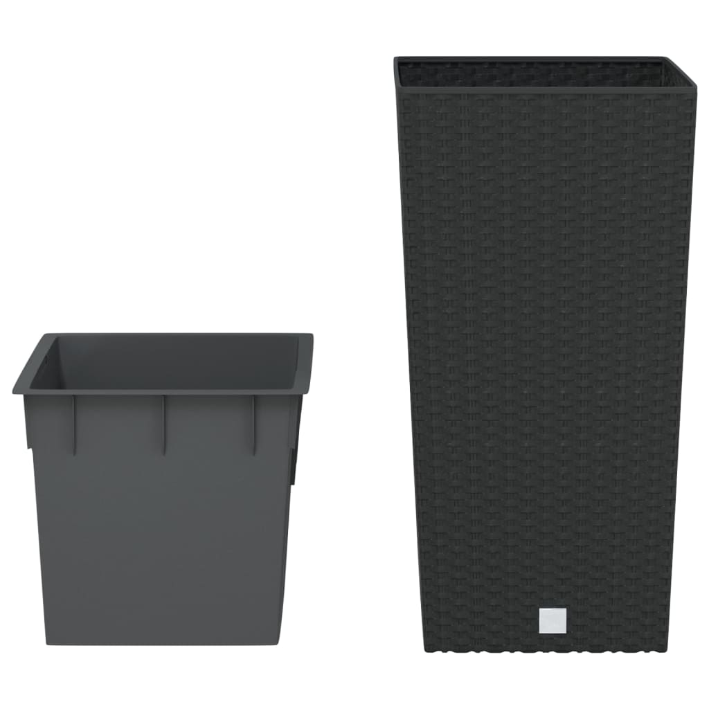 Vaso com interior removível 11/26,5 l vime PP antracite