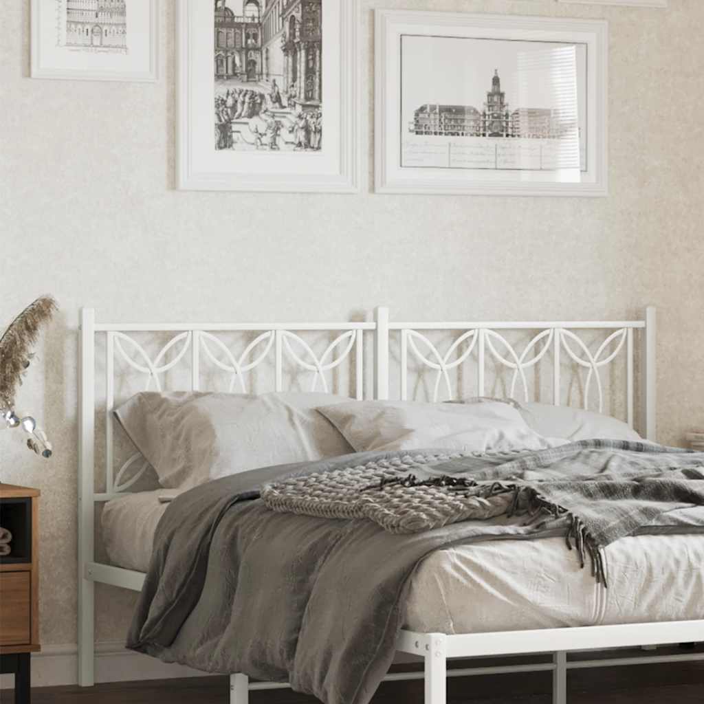 Cabeceira de substituição 160 cm metal branco