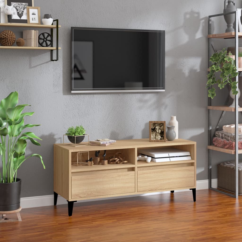 Móvel p/ TV 100x34,5x44,5 cm derivados madeira carvalho sonoma