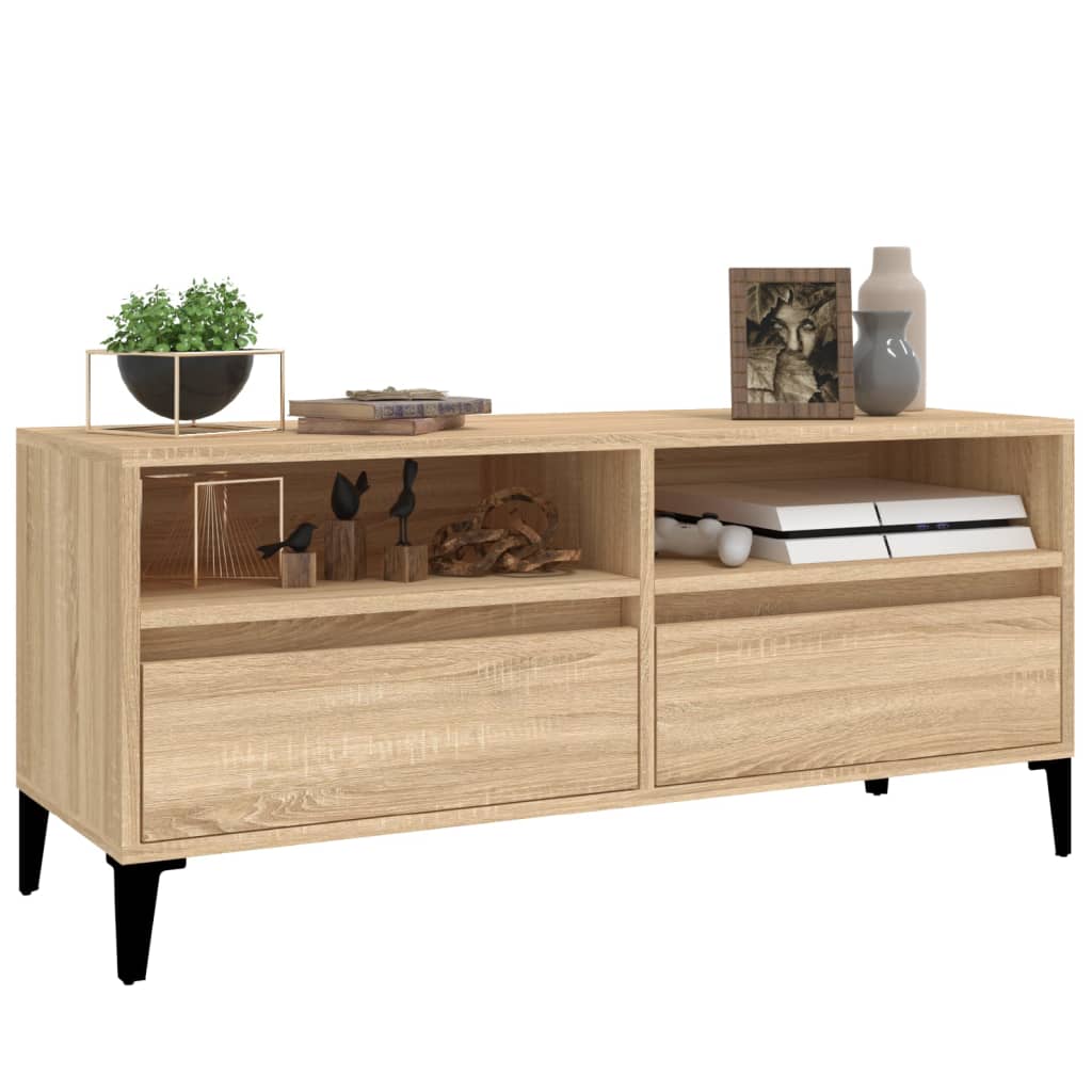 Móvel p/ TV 100x34,5x44,5 cm derivados madeira carvalho sonoma