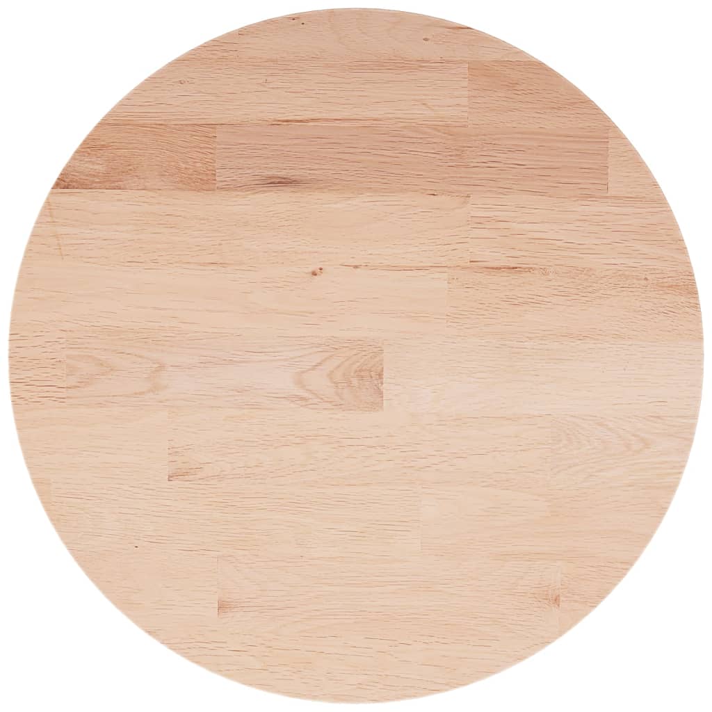 Tampo de mesa redondo ø30x1,5 cm carvalho maciço não tratado