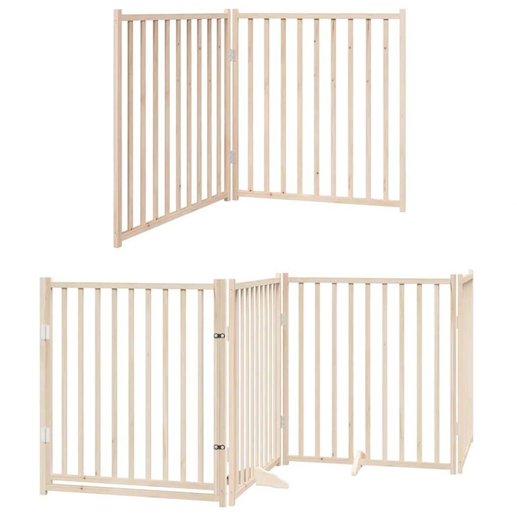 Portão para cães com porta dobrável 6 painéis 480 cm álamo