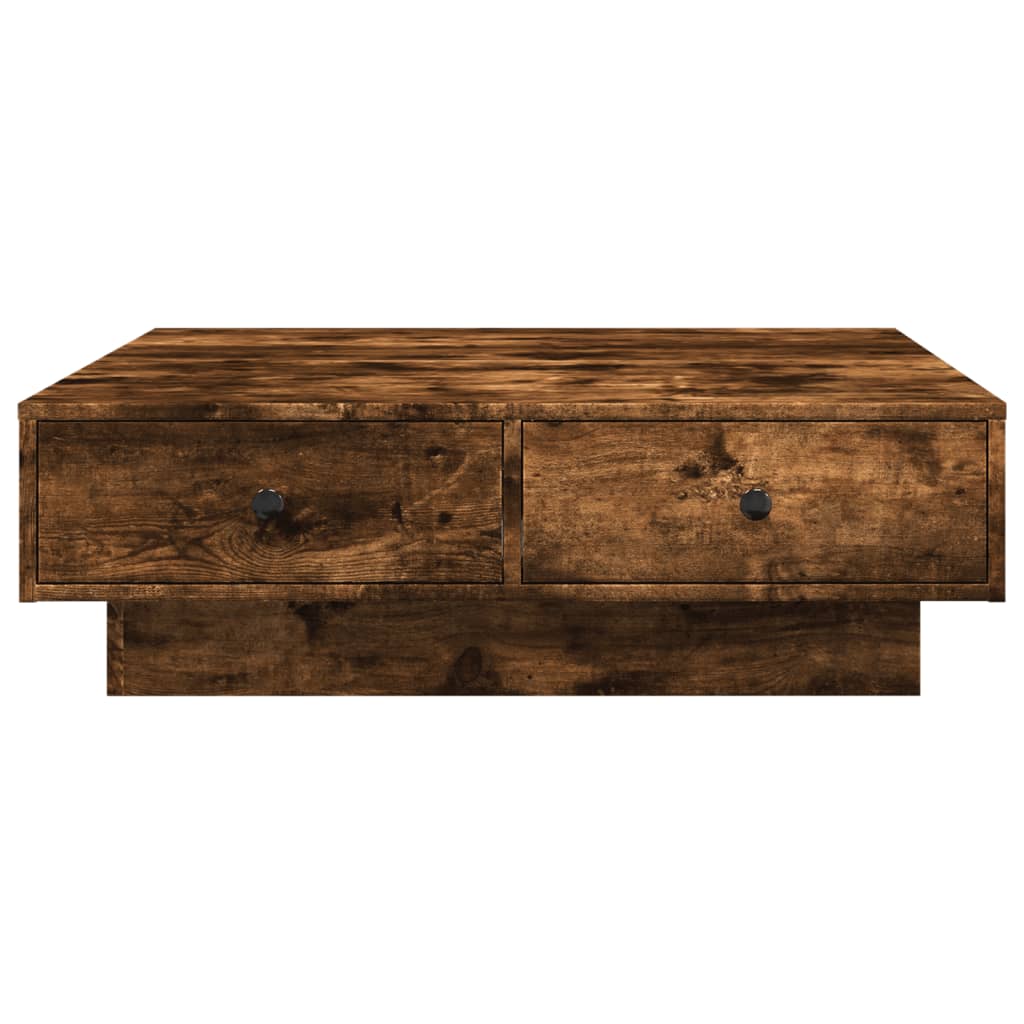 Mesa de centro 90x90x28 cm derivados de madeira carvalho fumado