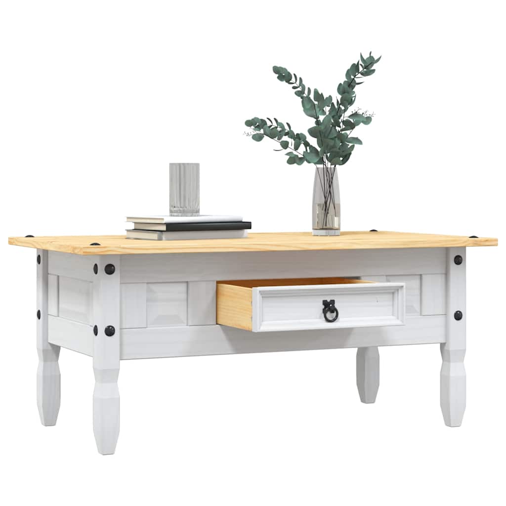 Mesa de centro corona pinho mexicano 100x55x44 cm branco