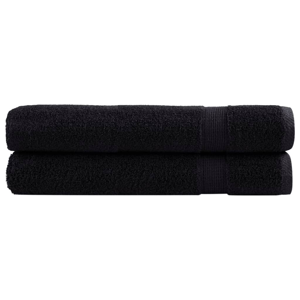 Toalhas de sauna premium solund 2pcs 80x200 cm 600 gsm preto