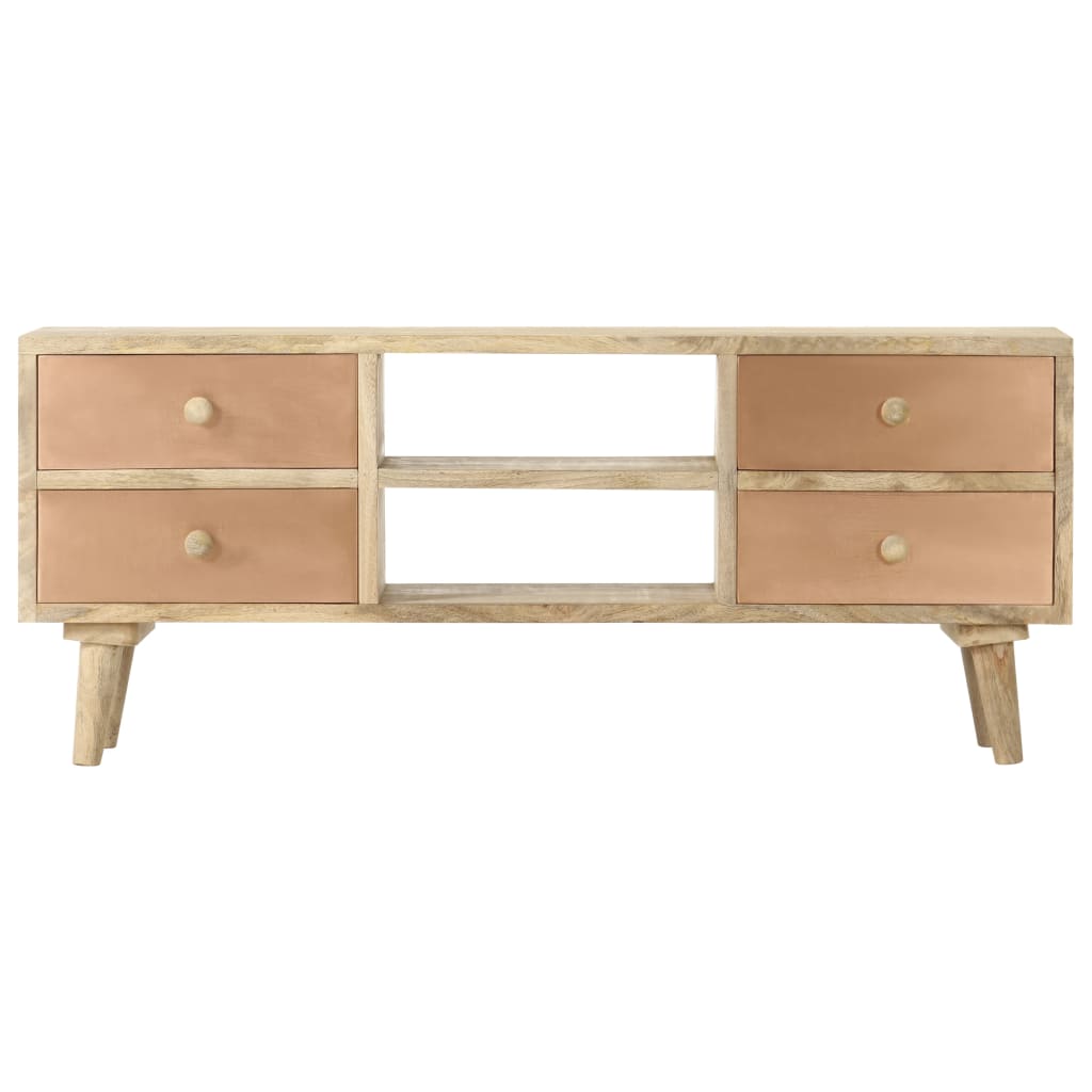 Móvel de TV 110x30x45 cm madeira de mangueira maciça
