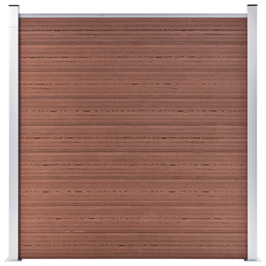 Painel de vedação para jardim 1737x186 cm wpc castanho