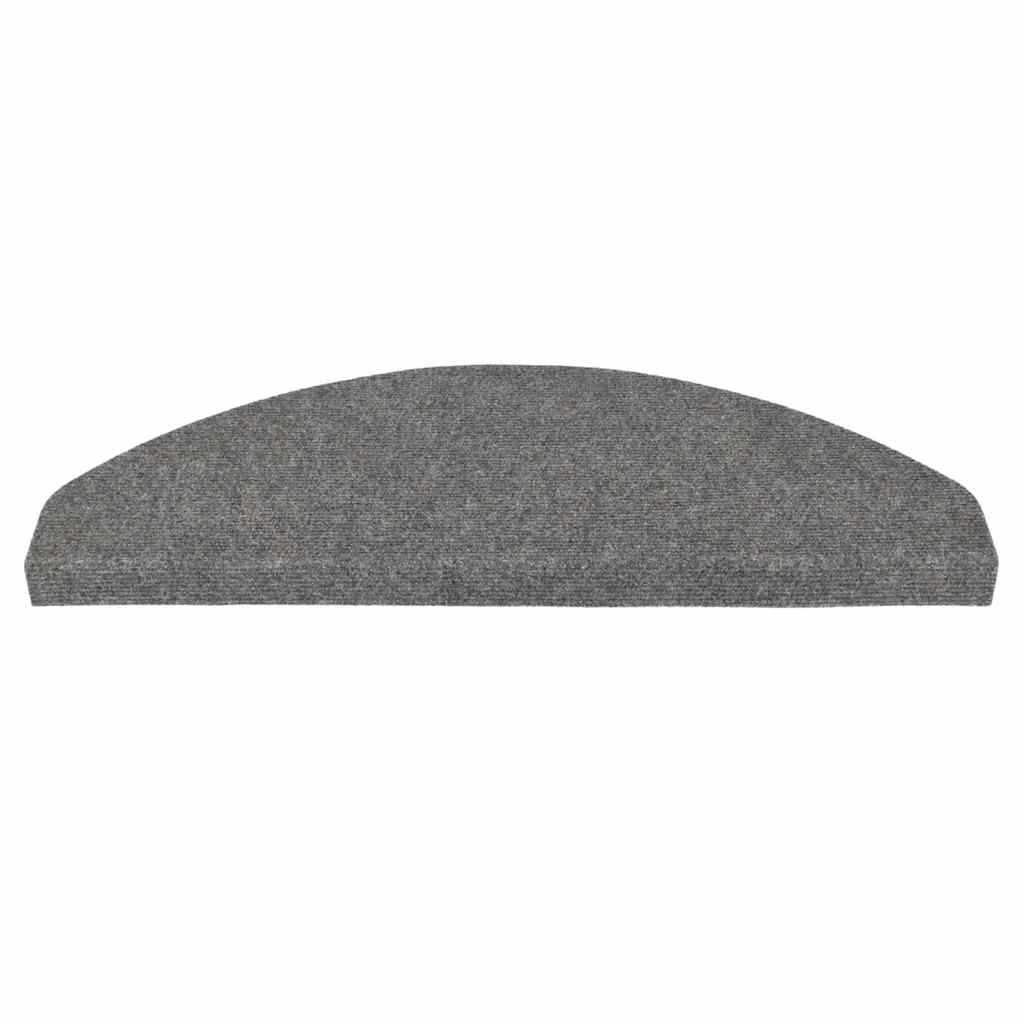 Tapetes de escada adesivos 20 pcs 65x22,5x3,5 cm cinzento