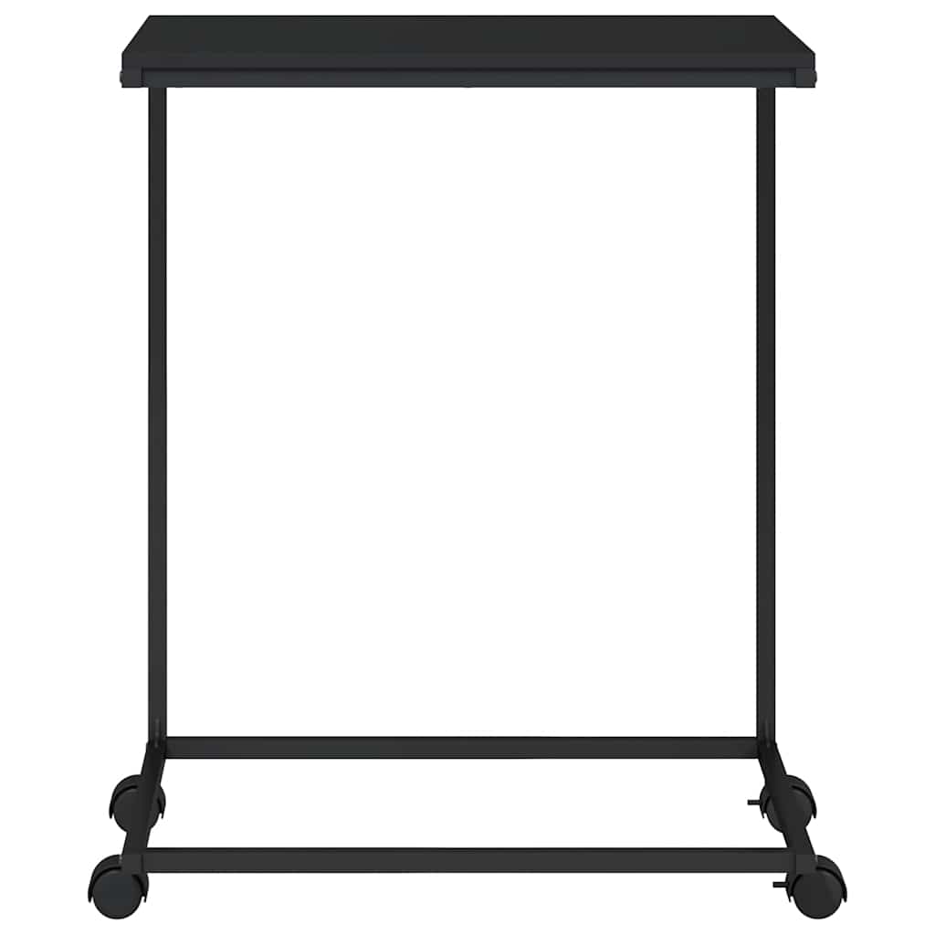 Mesa de apoio c/ rodas 55x35x70 cm derivados de madeira preta