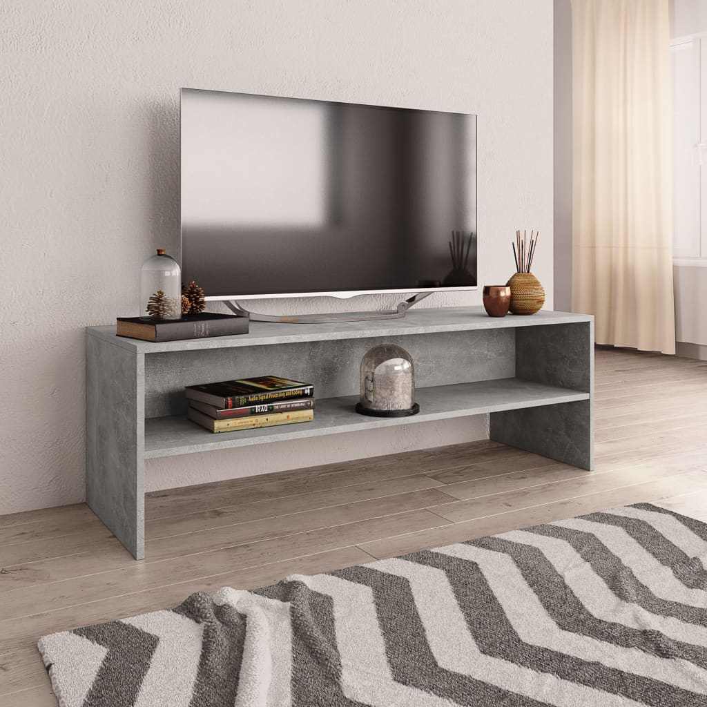 Móvel de TV 120x40x40 cm derivados de madeira cinzento cimento