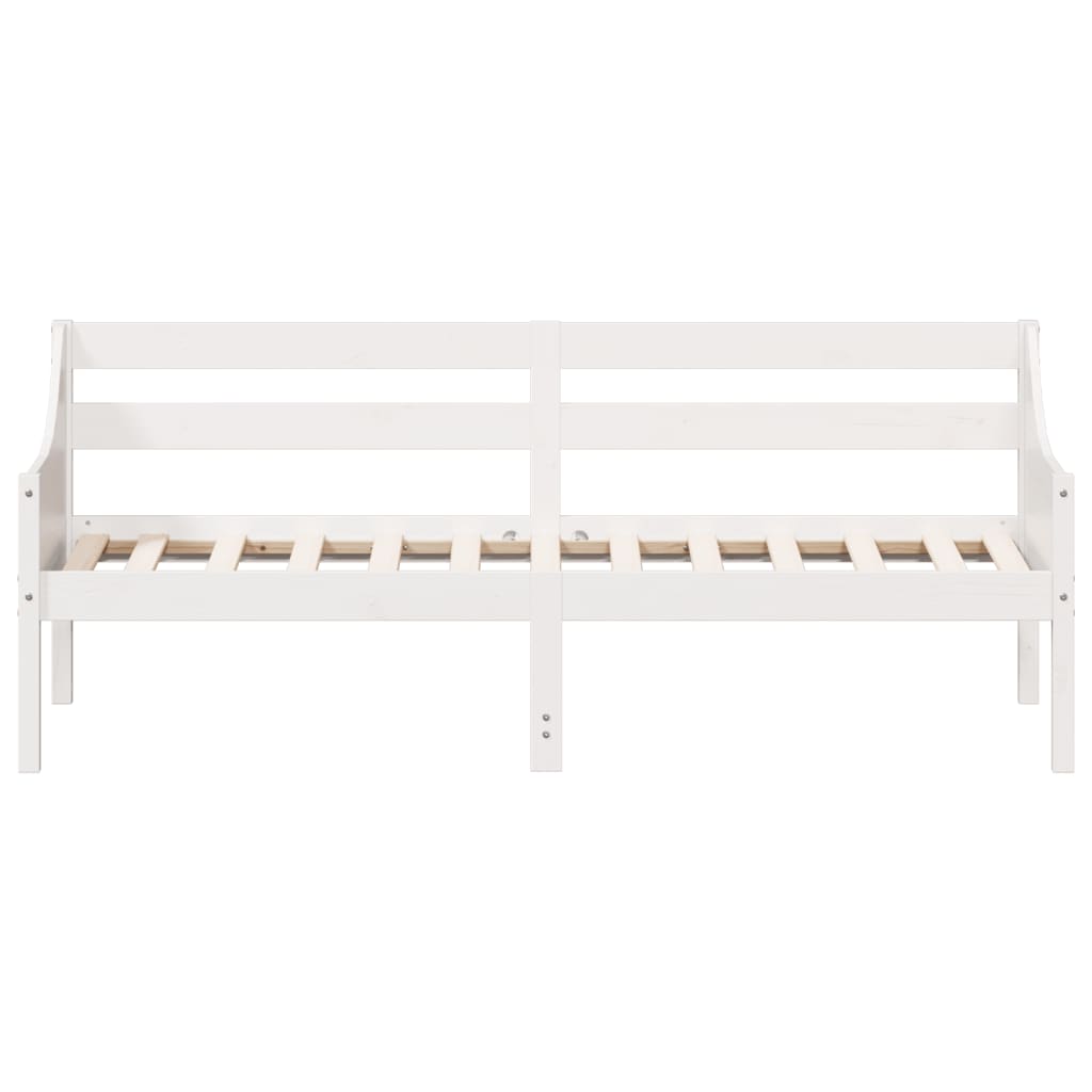 Sofá-cama sem colchão 90x190 cm madeira de pinho maciça branco