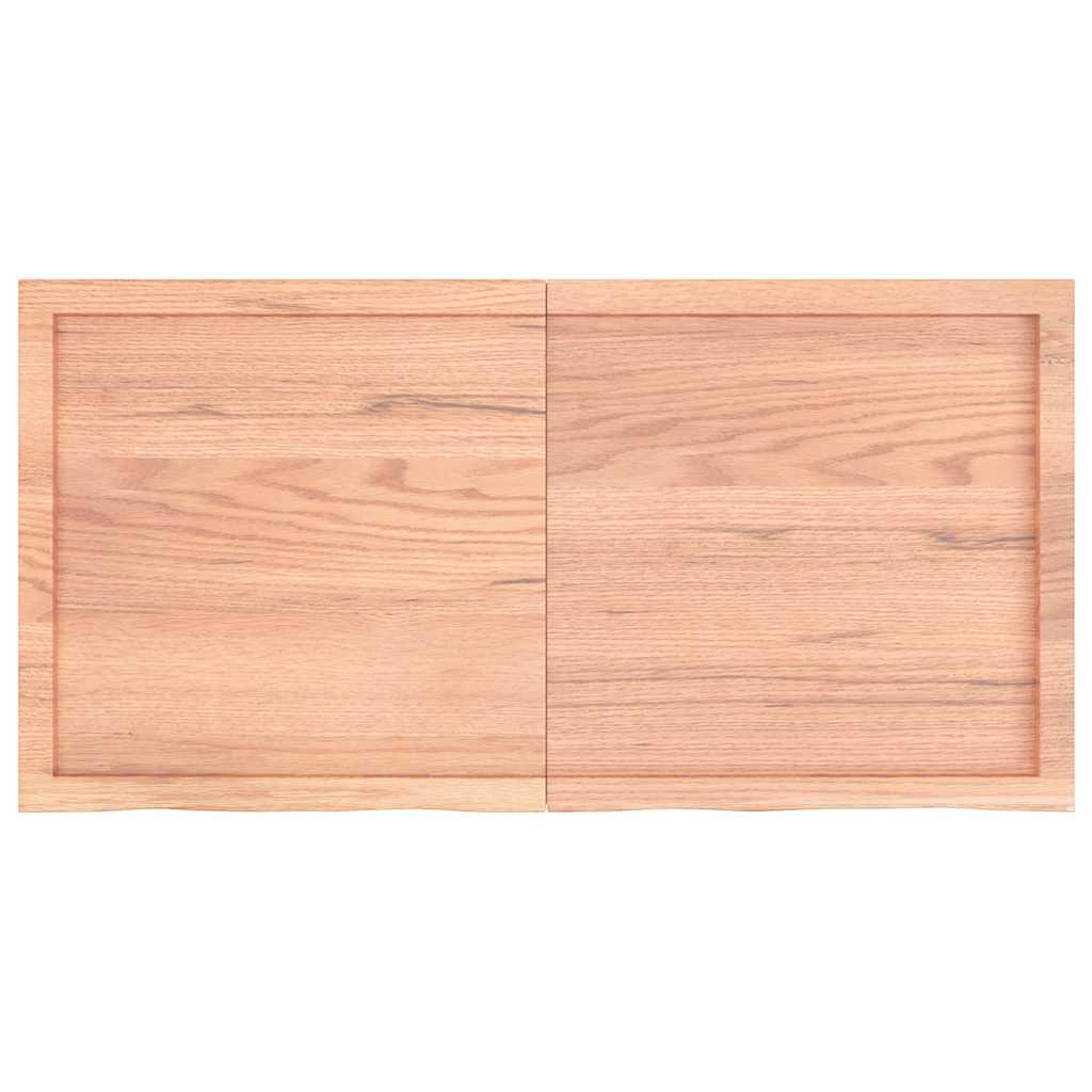 Tampo de mesa 120x60x(2-4) cm carvalho tratado castanho-claro
