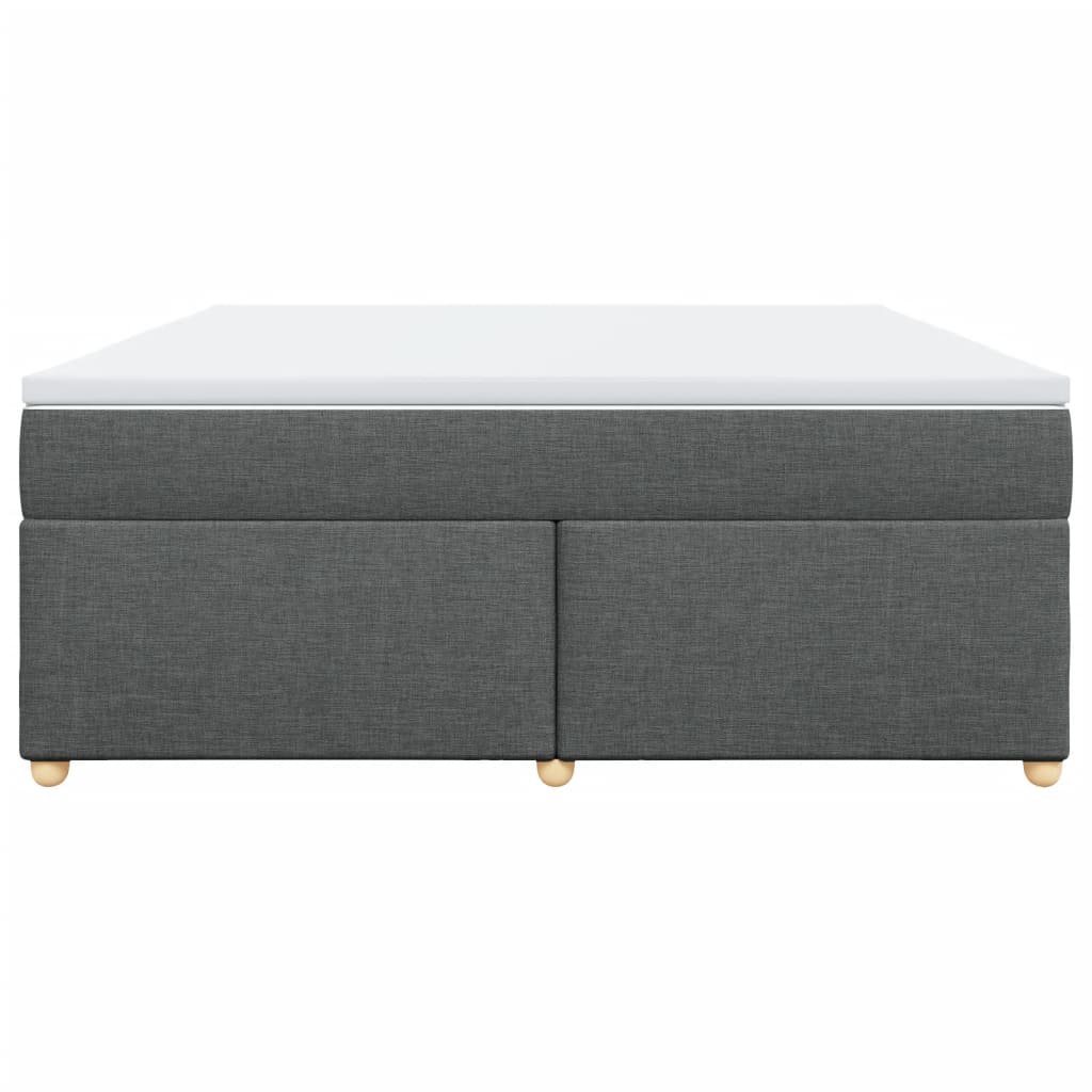 Cama com molas/colchão 180x200 cm tecido cinzento-escuro