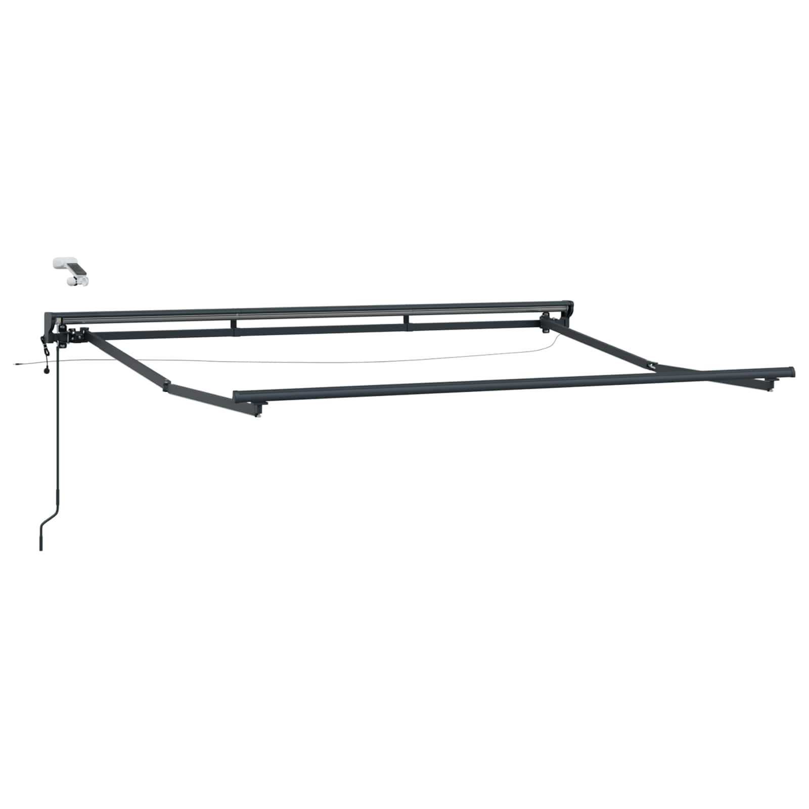 Toldo retrátil elétrico cinza claro e branco 4 × 3 m