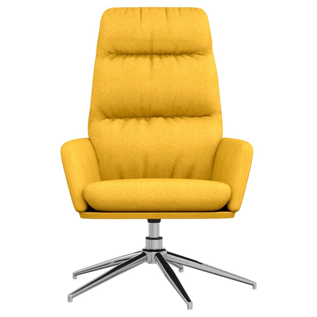 Cadeira de descanso tecido amarelo mostarda