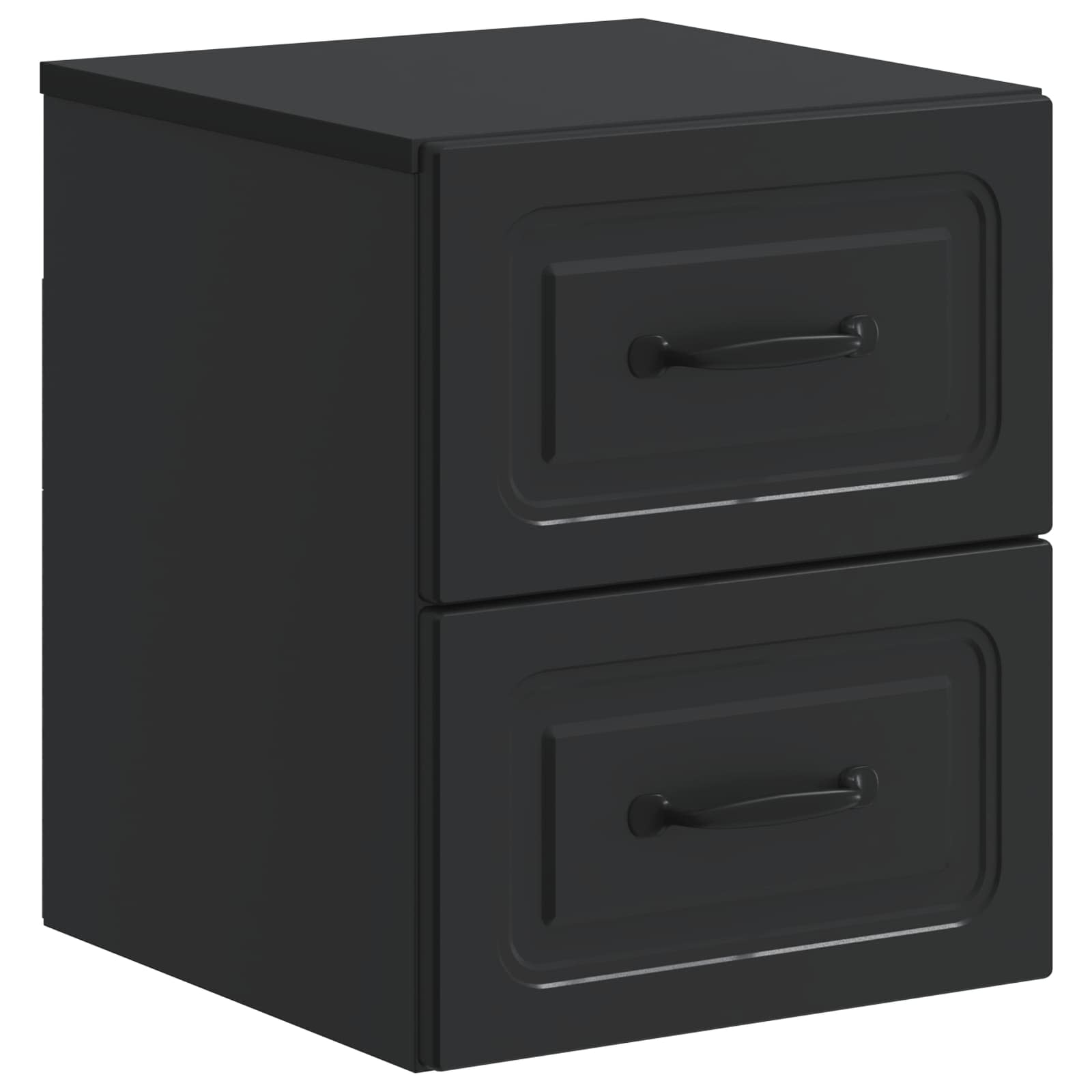 Gabinete de canto montado na parede preto 34,5 x 33 x 40 cm