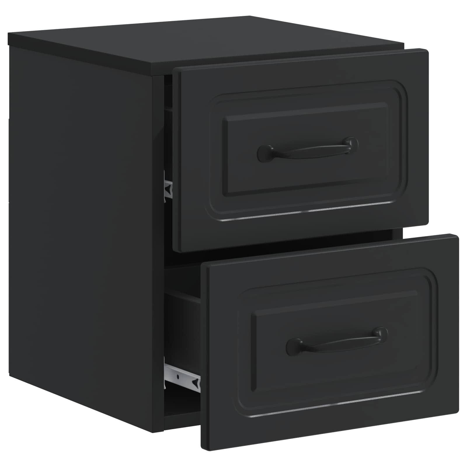 Gabinete de canto montado na parede preto 34,5 x 33 x 40 cm