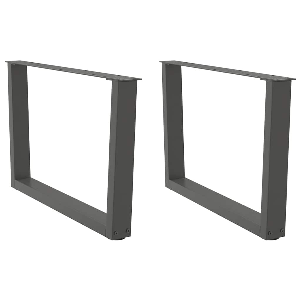 Pés para mesa de centro em v, 2 peças, antracite, 70x (42-43,3) cm, aço