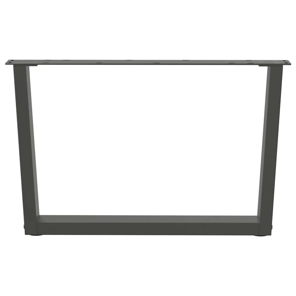 Pés para mesa de centro em v, 2 peças, antracite, 70x (42-43,3) cm, aço