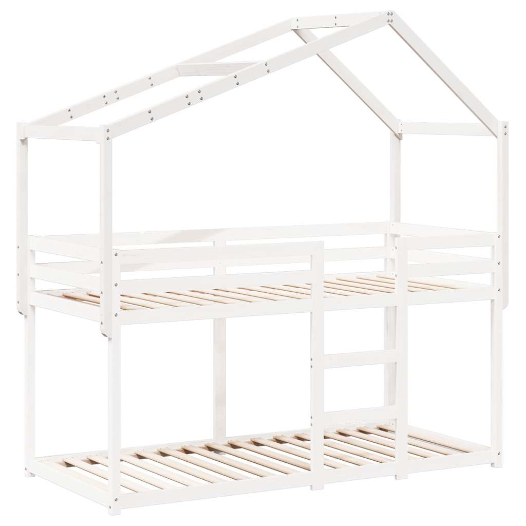Telhado de cama infantil 203x95,5x142 cm pinho maciço branco