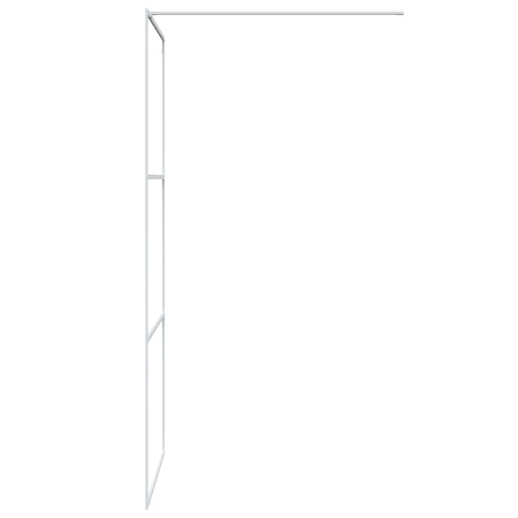 Divisória de chuveiro 90x195 cm vidro transparente esg branco