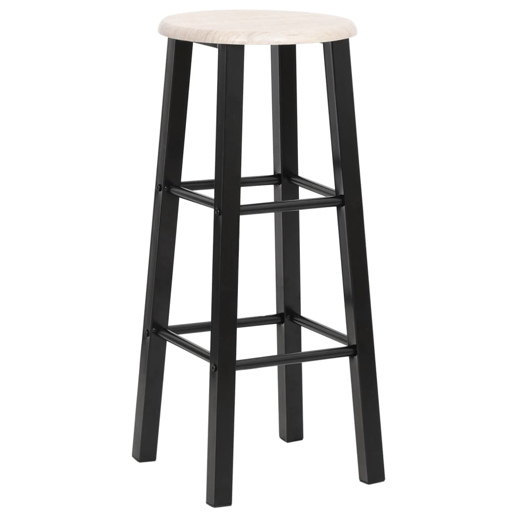 Bancos de bar 2 pcs MDF preto
