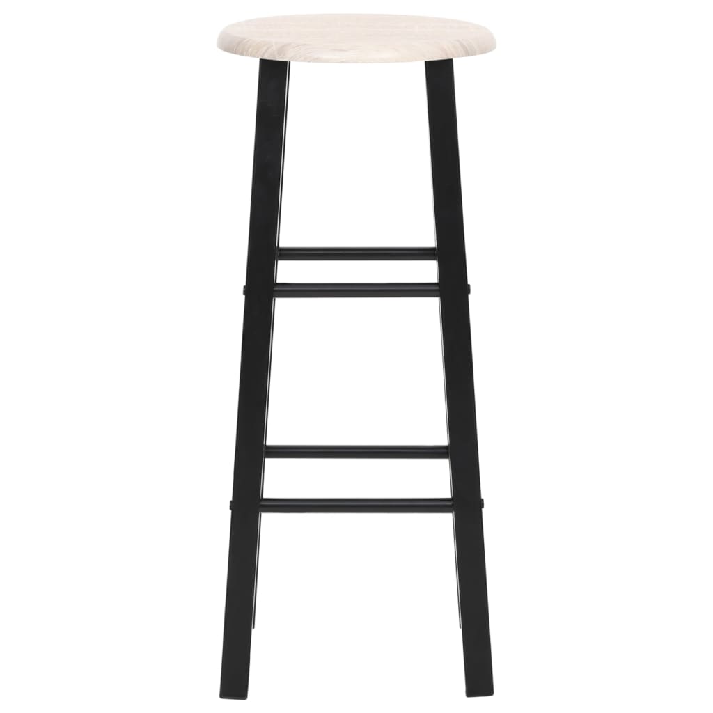 Bancos de bar 2 pcs MDF preto