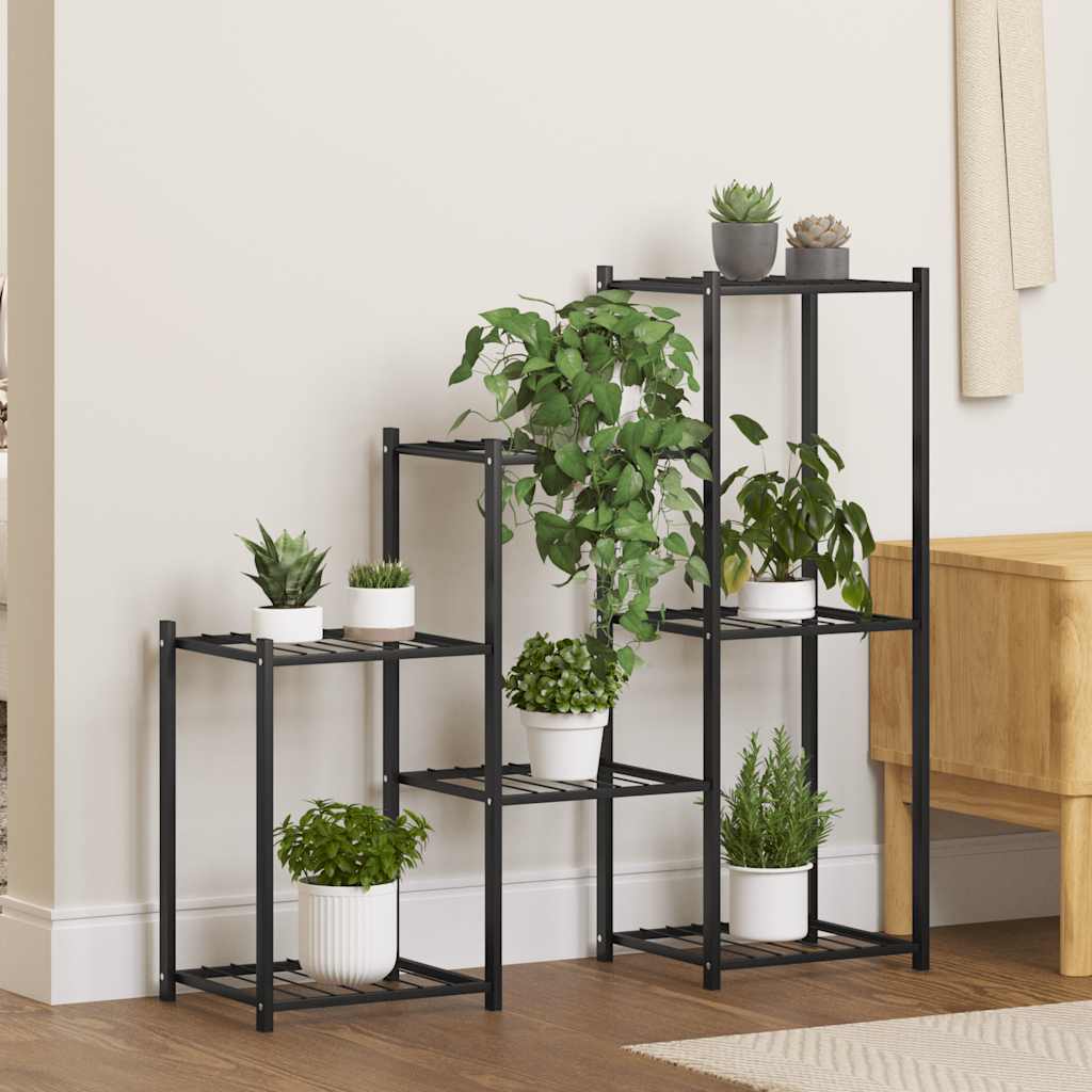 Suporte de vasos 83 x 25 x 80 cm ferro preto
