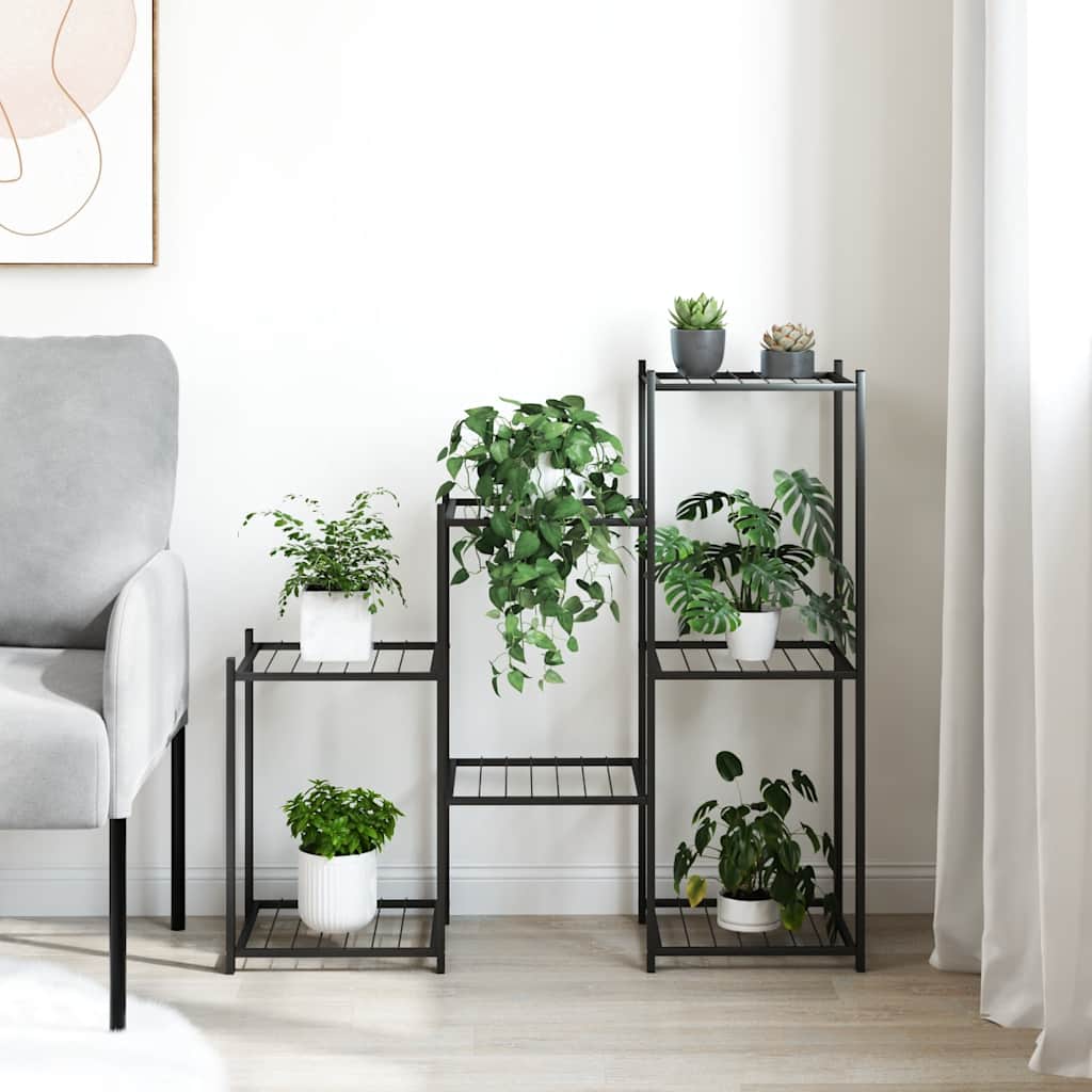 Suporte de vasos 83 x 25 x 80 cm ferro preto