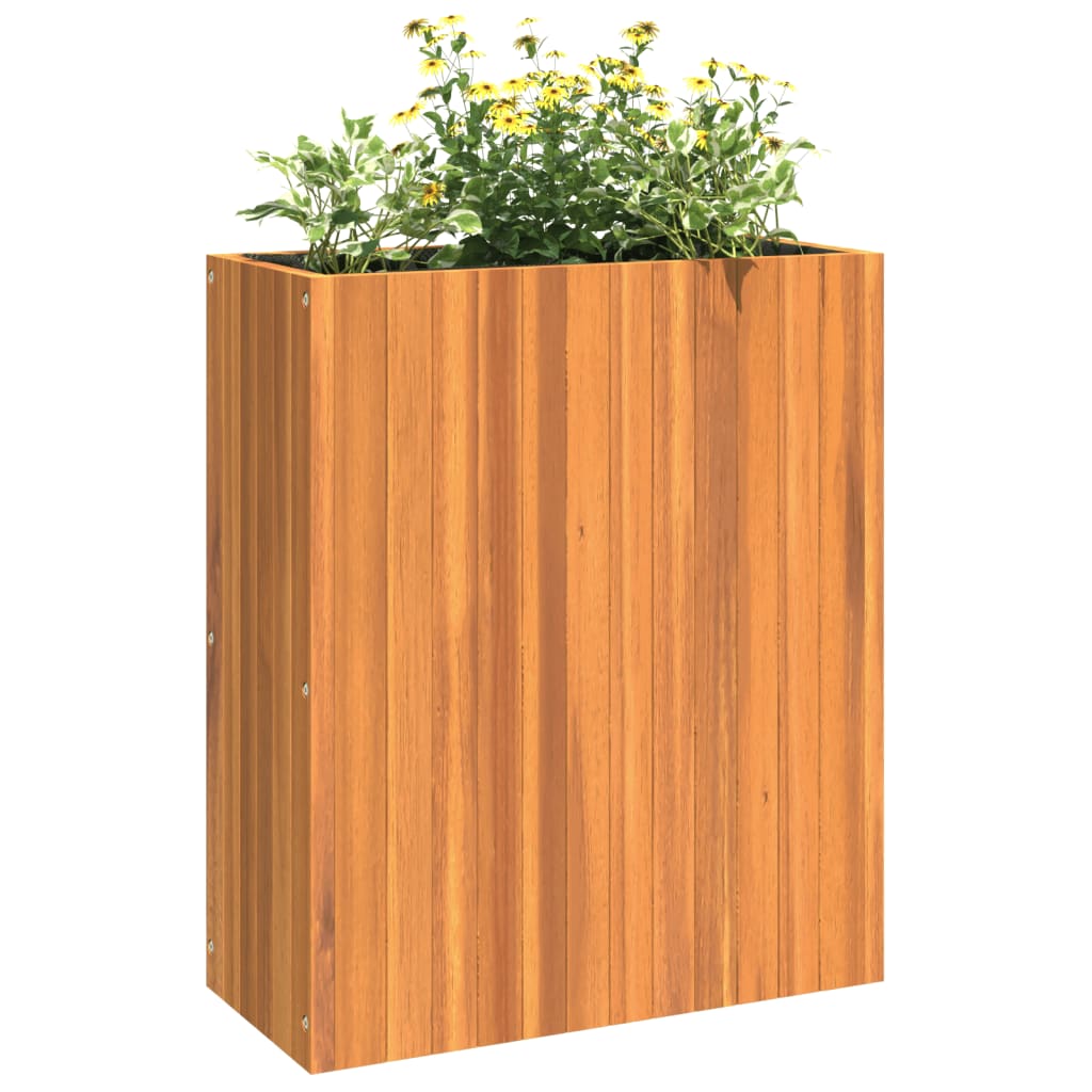 Vaso/floreira de jardim 59x27,5x70 cm madeira de acácia maciça