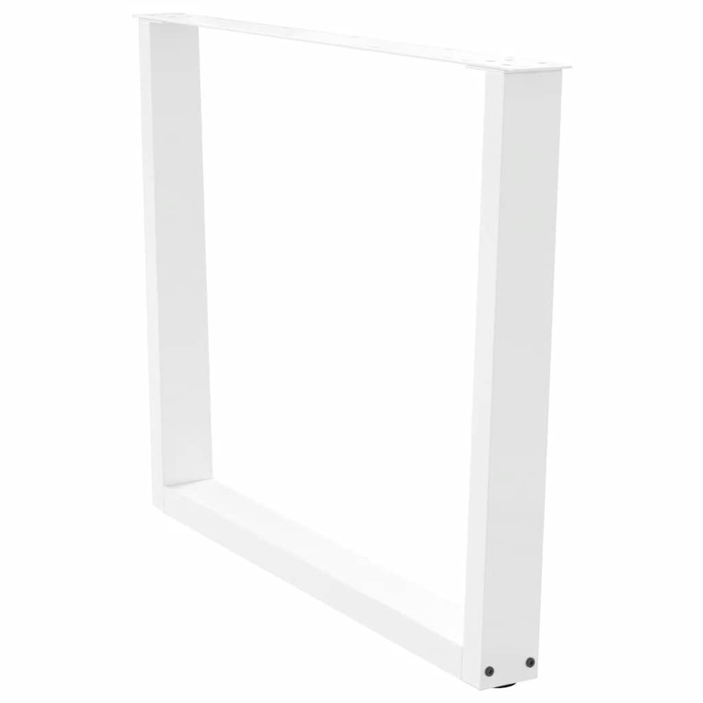 Pés para mesa de jantar em v, 3 peças, branco, 100x(72-73,3) cm, aço