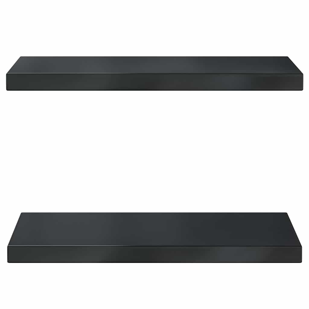 Prateleiras de parede 2 pcs 50x23,5cm aço inoxidável prateado