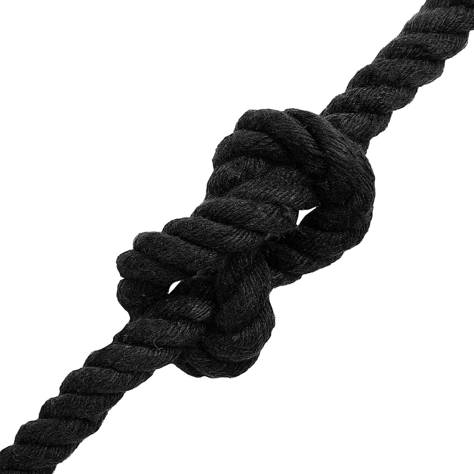 Corda de algodão 14 mm 100 m preto 100% algodão
