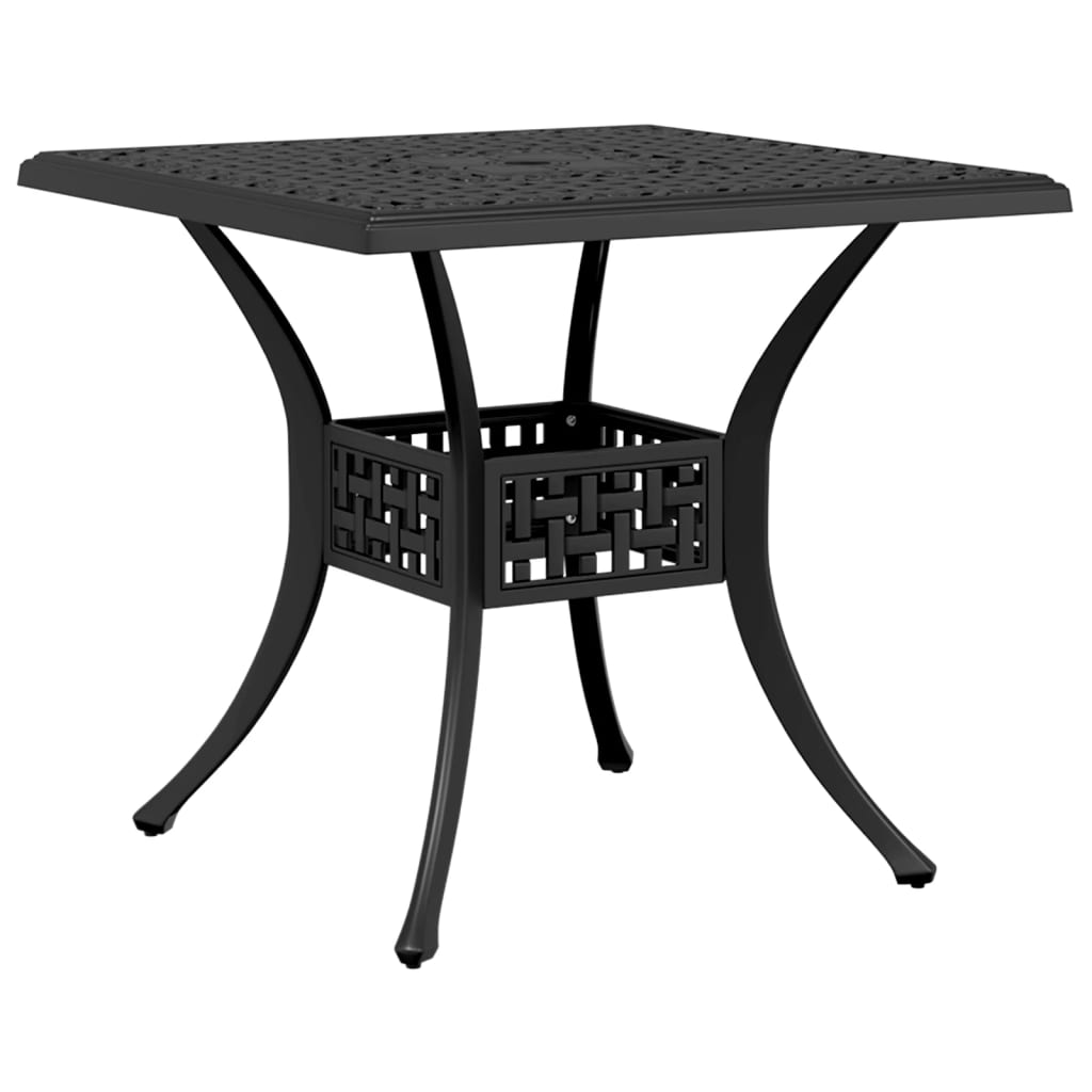 5 Pcs conjunto de jantar para jardim alumínio fundido preto