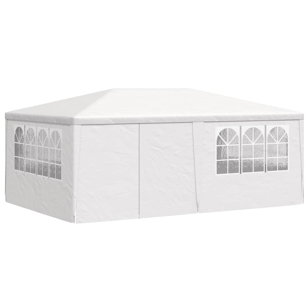 Tenda festas profissional + paredes laterais 4x6m 90g/m² branco