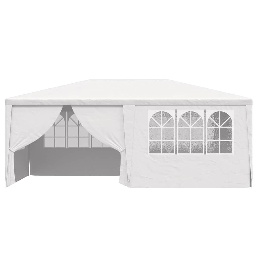 Tenda festas profissional + paredes laterais 4x6m 90g/m² branco