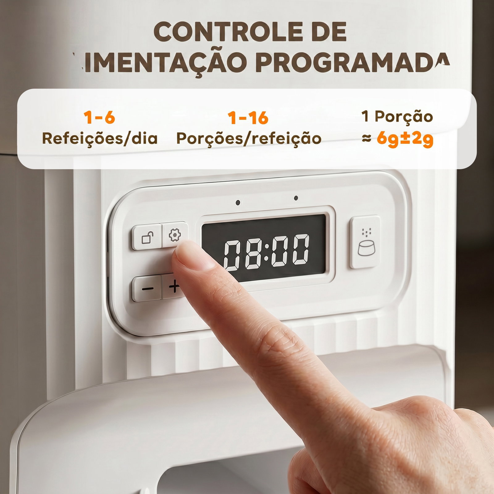 Alimentador automático para gatos/cães 4l com 2 tigelas, dispensador de ração 1-6 refeições por dia e dupla alimentação