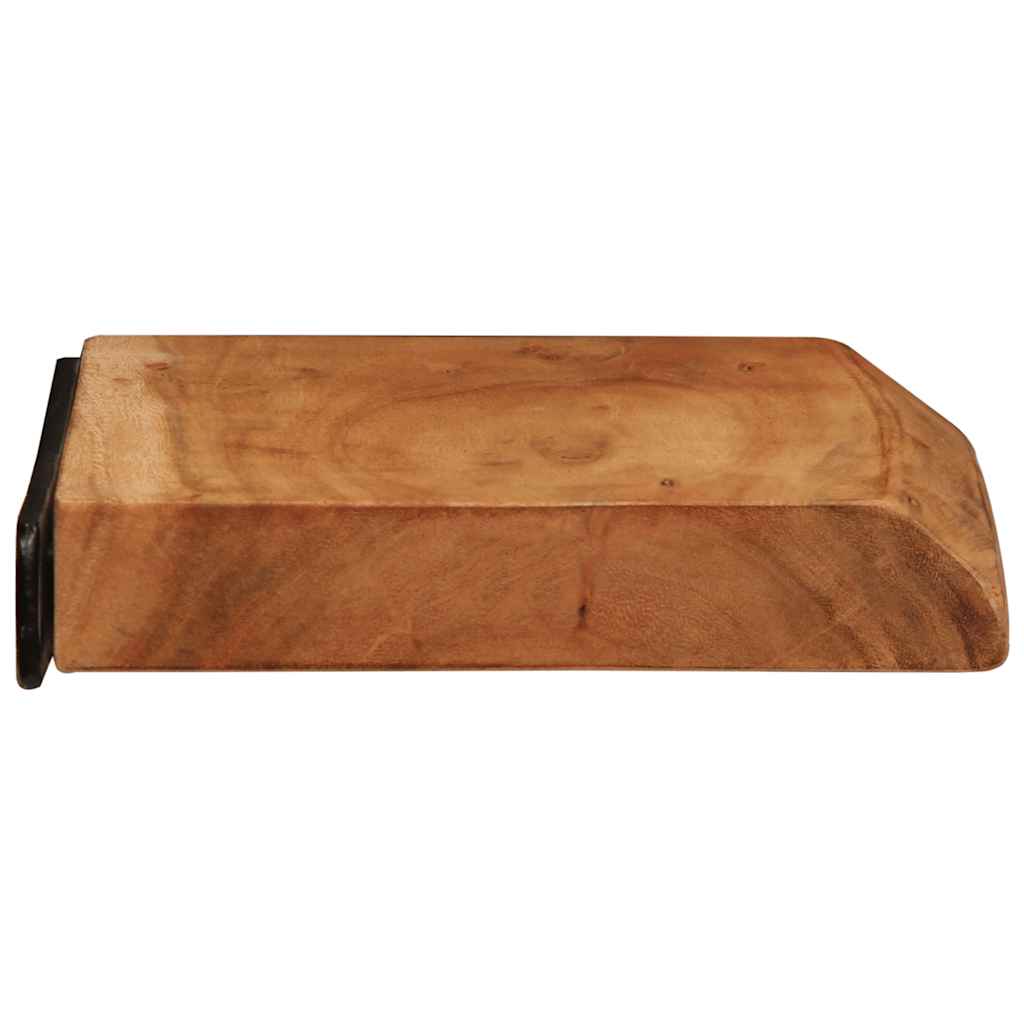 Prateleiras parede 2 pcs 30x20x3,5 cm madeira de acácia maciça