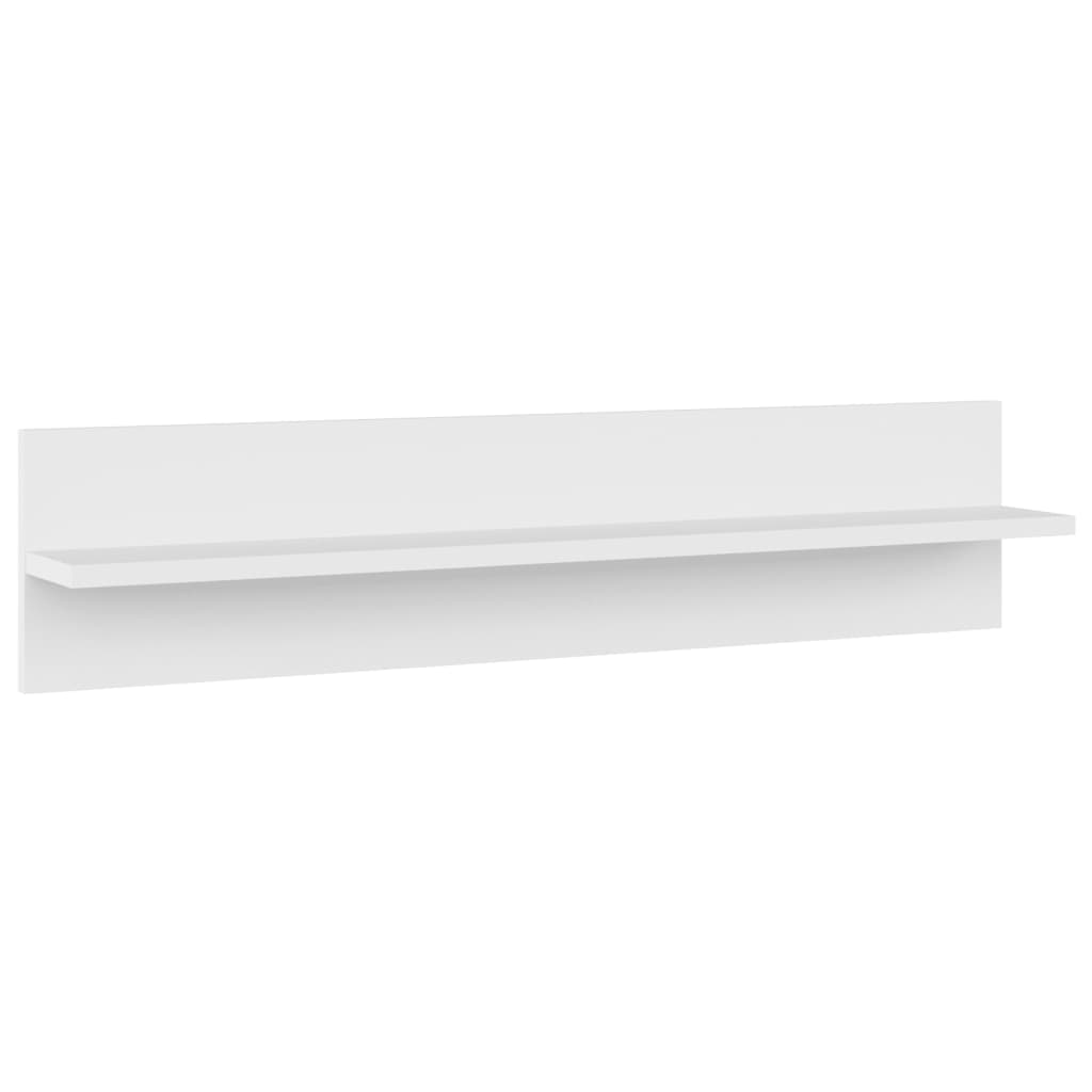 Estantes de parede 2 pcs 80x11,5x18 cm contraplacado branco
