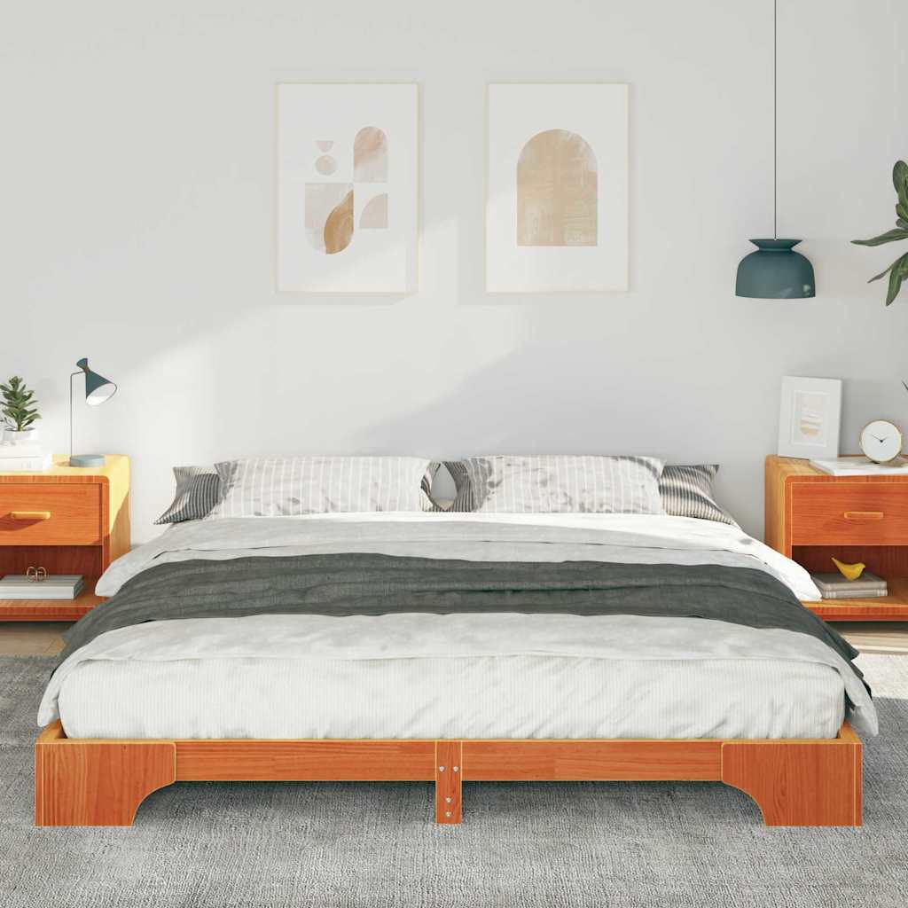 Estrutura da cama castanho 180 x 220 cm