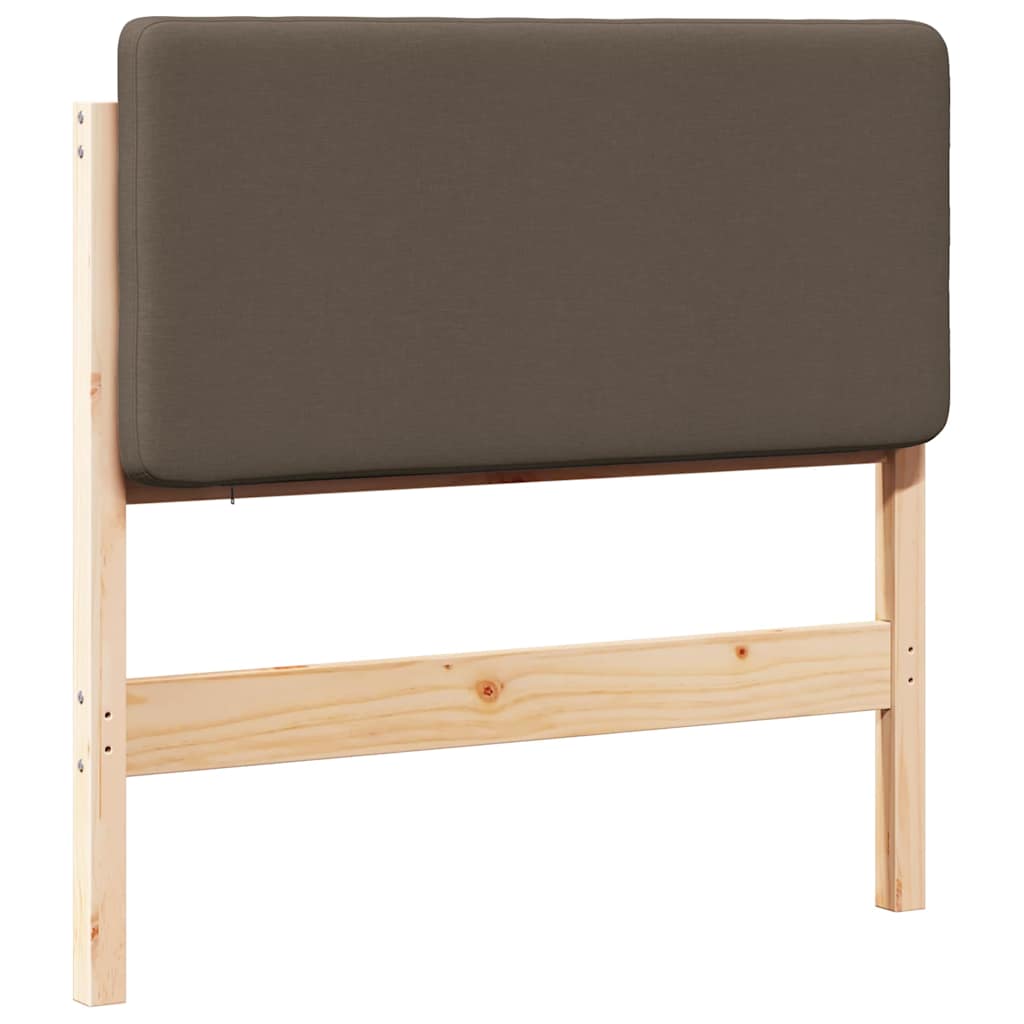 Cabeceira estofada com cabeceira marrom e taupe 80 cm