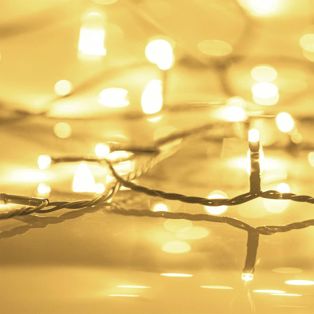 Cordão de luzes com 300 LED 30 m PVC branco quente