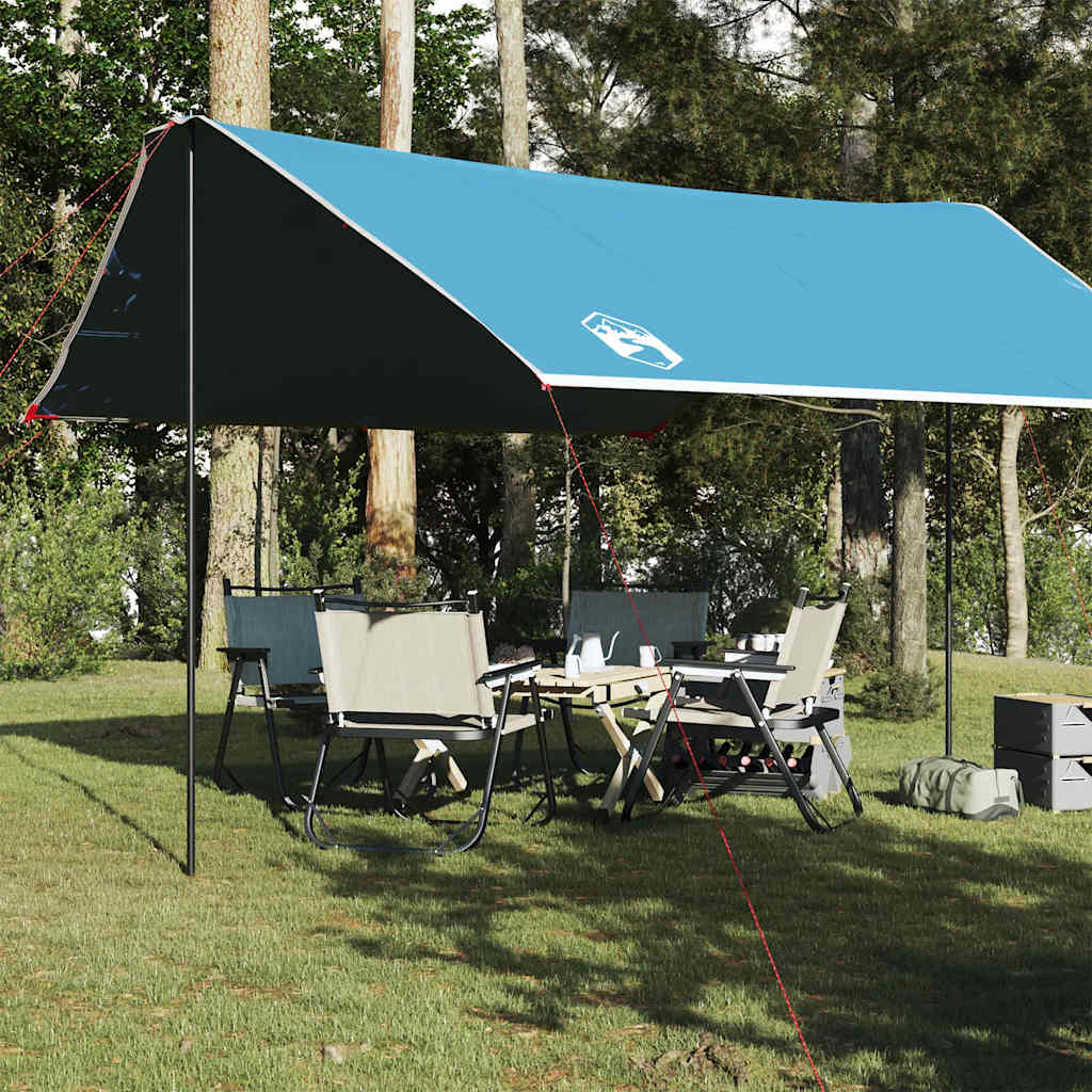 Lona de campismo 430x380x210 cm impermeável azul