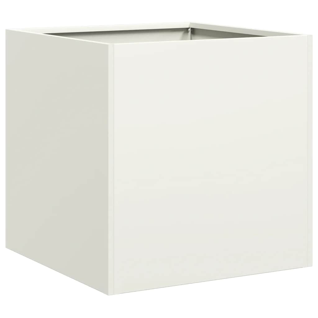 Vaso/floreira 40x40x40 cm aço laminado a frio branco