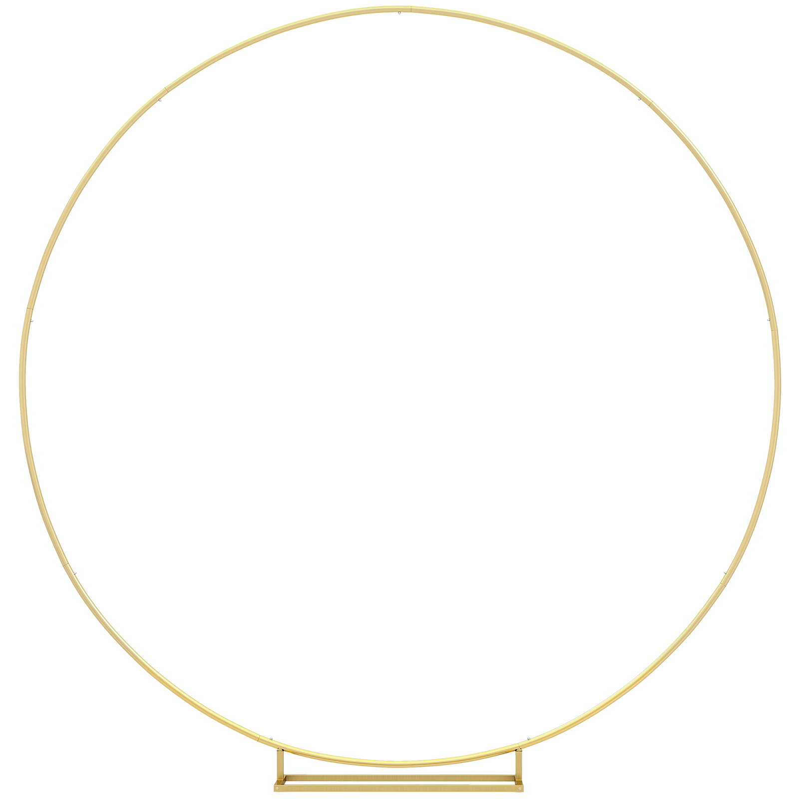 Arco de jardim de metal redondo arco de decoração com revestimento em pó para plantas trepadoras flores decoração 230x28x234 cm dourado