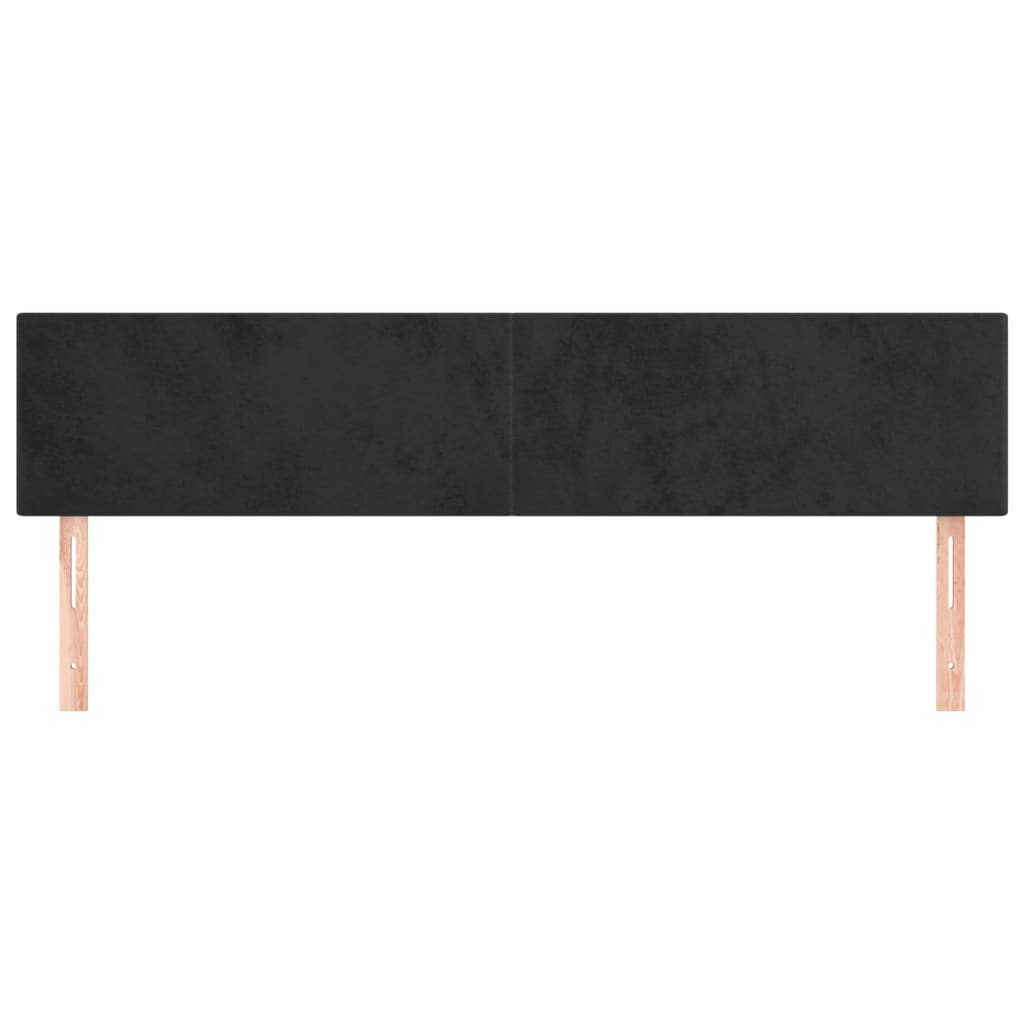 Cabeceiras preto 180x5x78/88 cm veludo