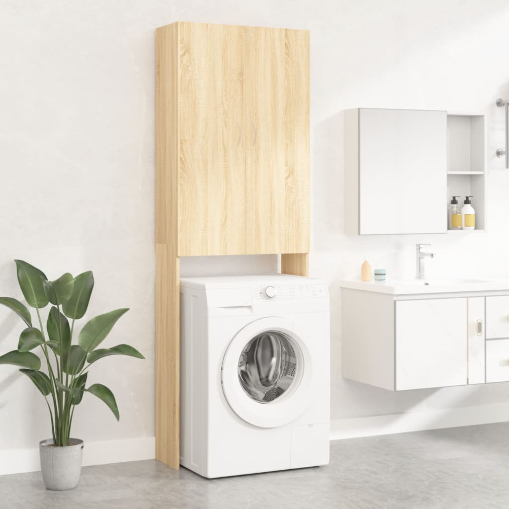 Idaxl armário máquina lavar roupa 64x25,5x190 cm carvalho sonoma