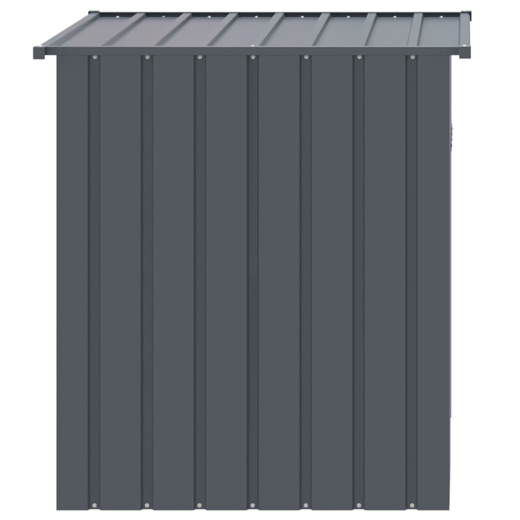 Casota para cães com telhado antracite 110x103x109 cm aço galvanizado