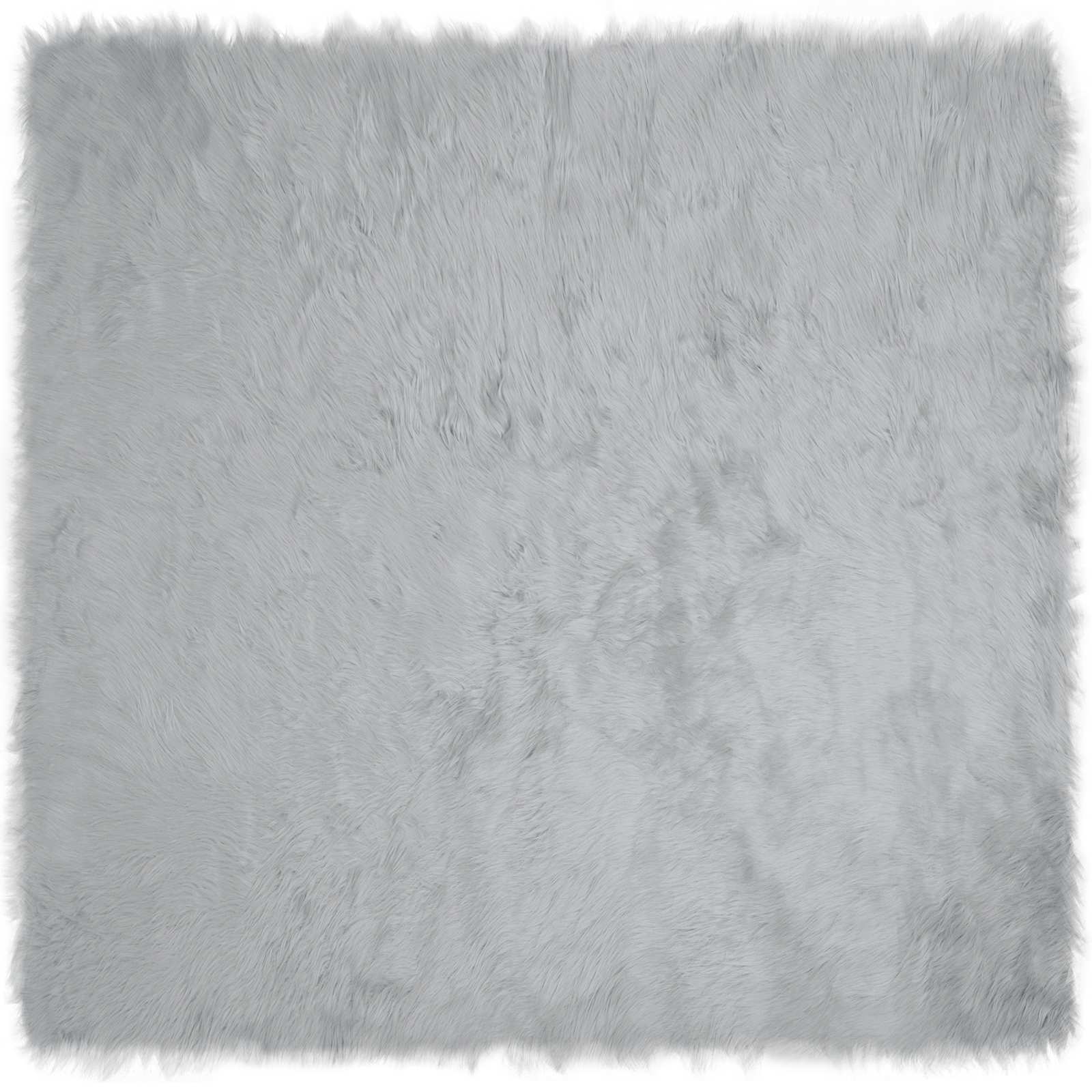 Tapete de de ovelha sintética tafalla cinzento 160 x 160 cm